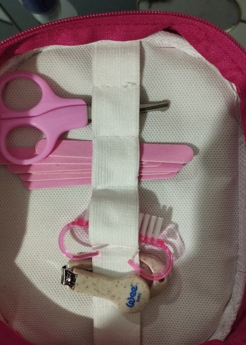 fermuarlı pembe bebek bakım çantası - Görsel 2