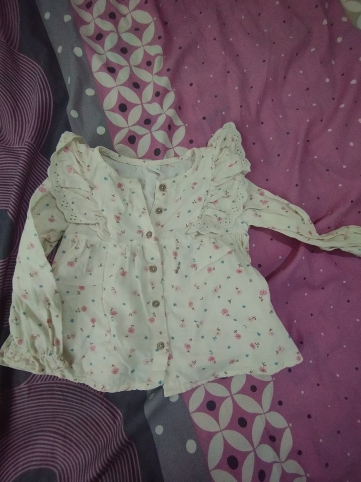 Fırfırlı V Yaka Bohem Uzun Kollu gömlek - Görsel 2