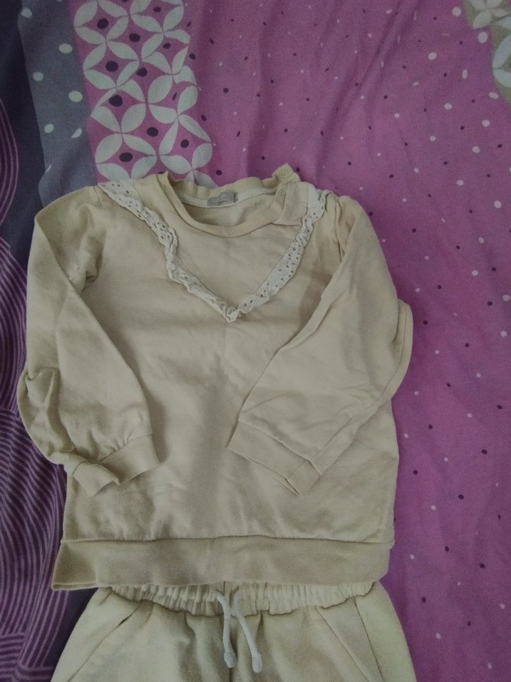 Zara kız Bej  takım - Görsel 2