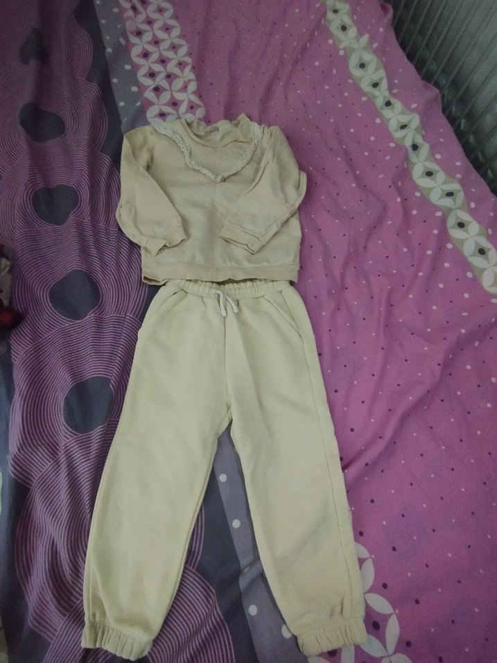 Zara kız Bej  takım - Görsel 3