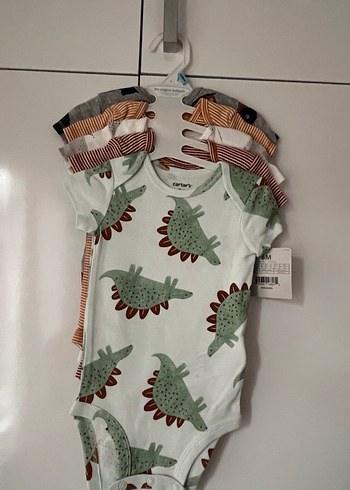 Carter's Gri Baskılı Erkek Bebek Body - Görsel 2