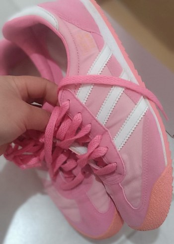 38 Beden Orijinal Adidas Pembe Bağcıklı Kadın Spor Ayakkabı