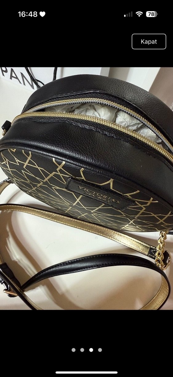 Victoria's Secret Desenli Püsküllü Deri Çanta - Görsel 3