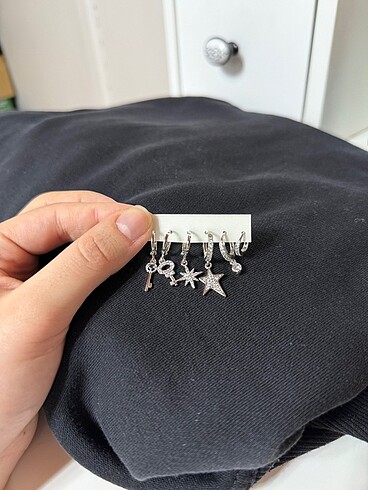 Accessorize Çelik silver küpe 6 lı
