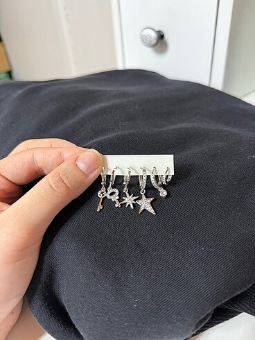 Beden Çelik silver küpe 6 lı