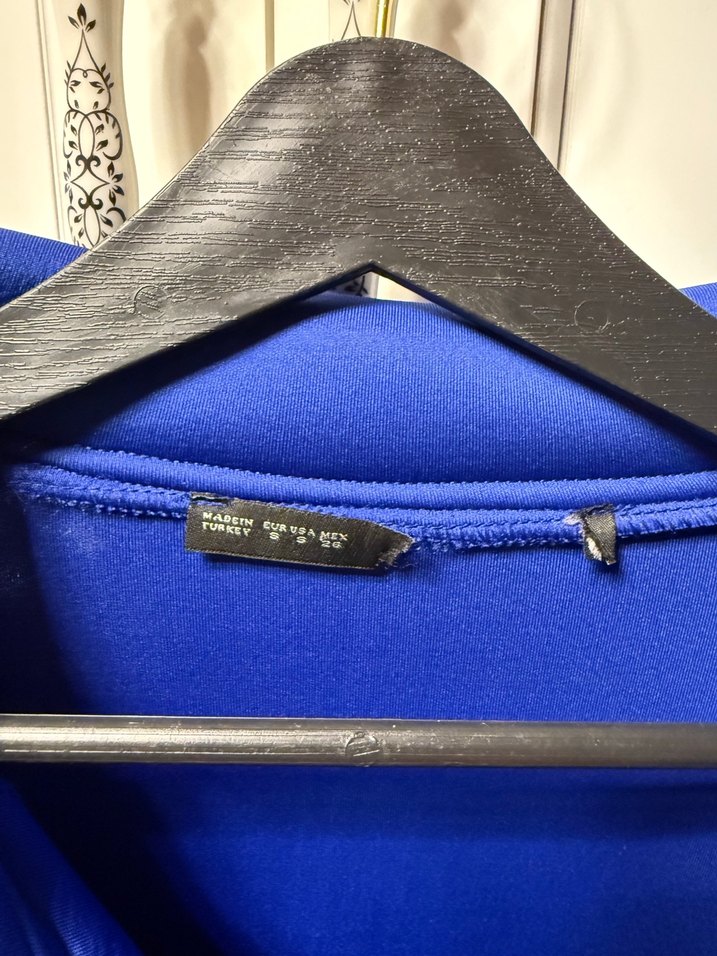 Mavi Fermuarlı Kadın hırka-ceket - Görsel 3