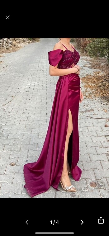 s Beden pembe Renk Abiye