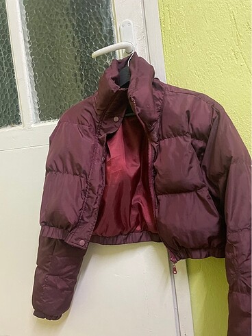 m Beden bordo Renk Kısa mont
