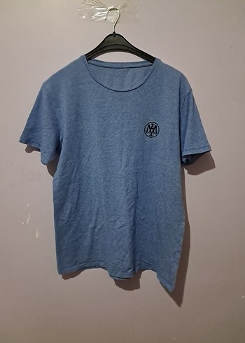 Erkek Mavi Denim Tişört