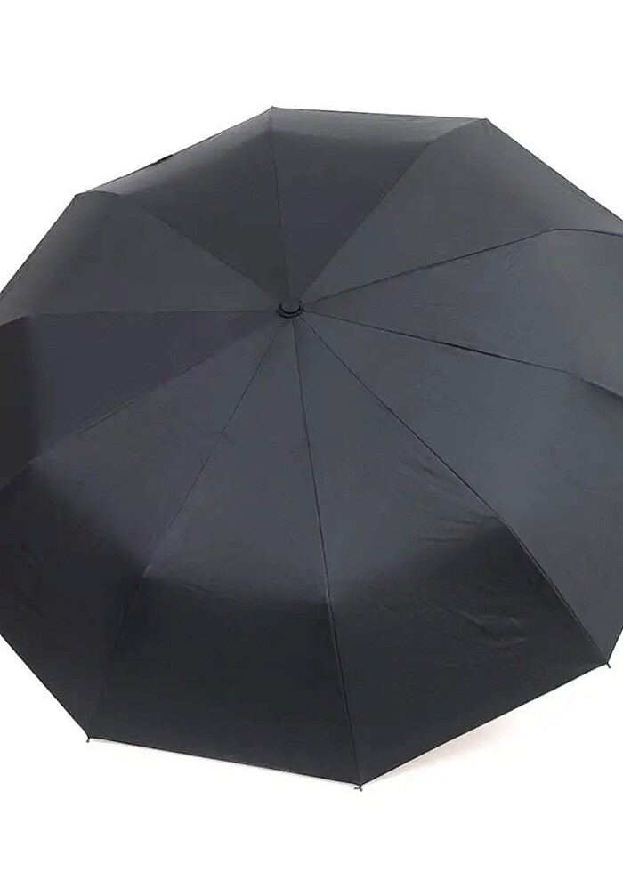 10 Fiber Telli Rüzgara Dayanıklı Katlanabilir Tam Otomatik Siyah - Görsel 2