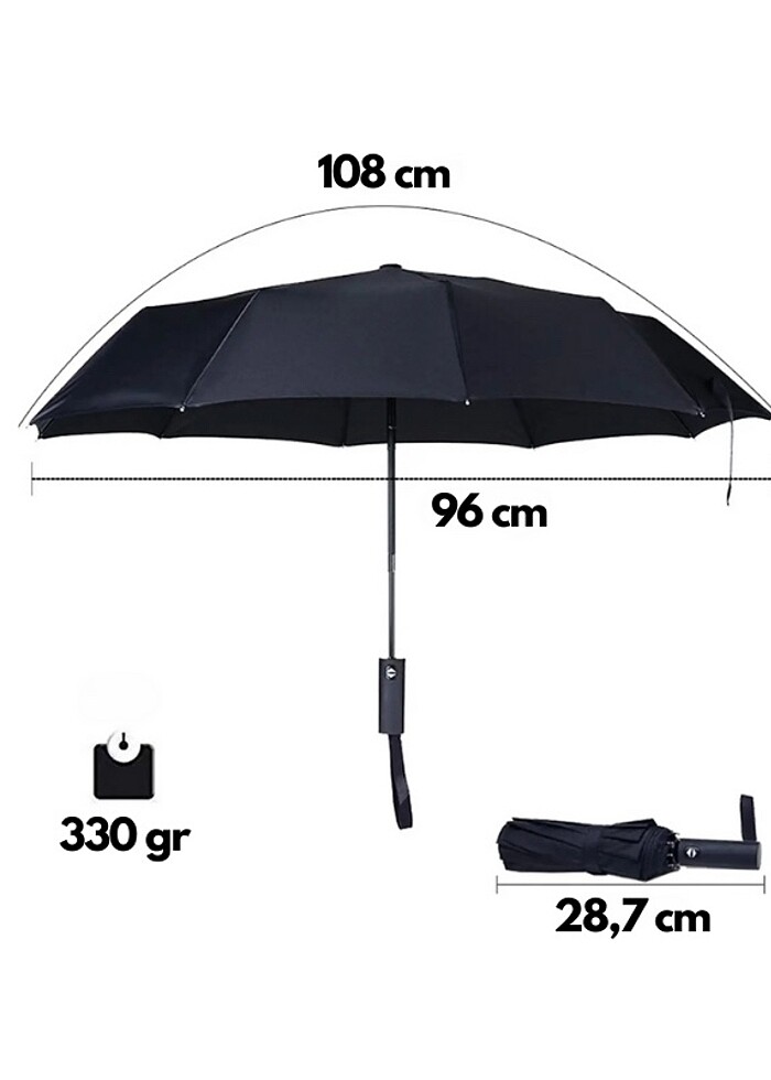 Fiber Telli Katlanabilir Cep Şemsiye - Görsel 4