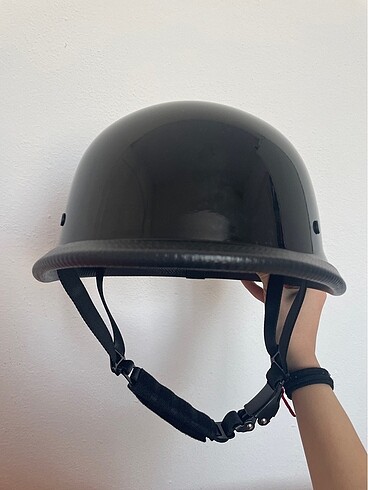 Motorbisiklet siyah parlak kask - Görsel 3