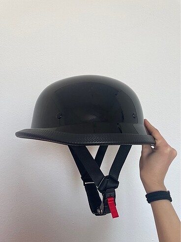 Motorbisiklet siyah parlak kask - Görsel 4