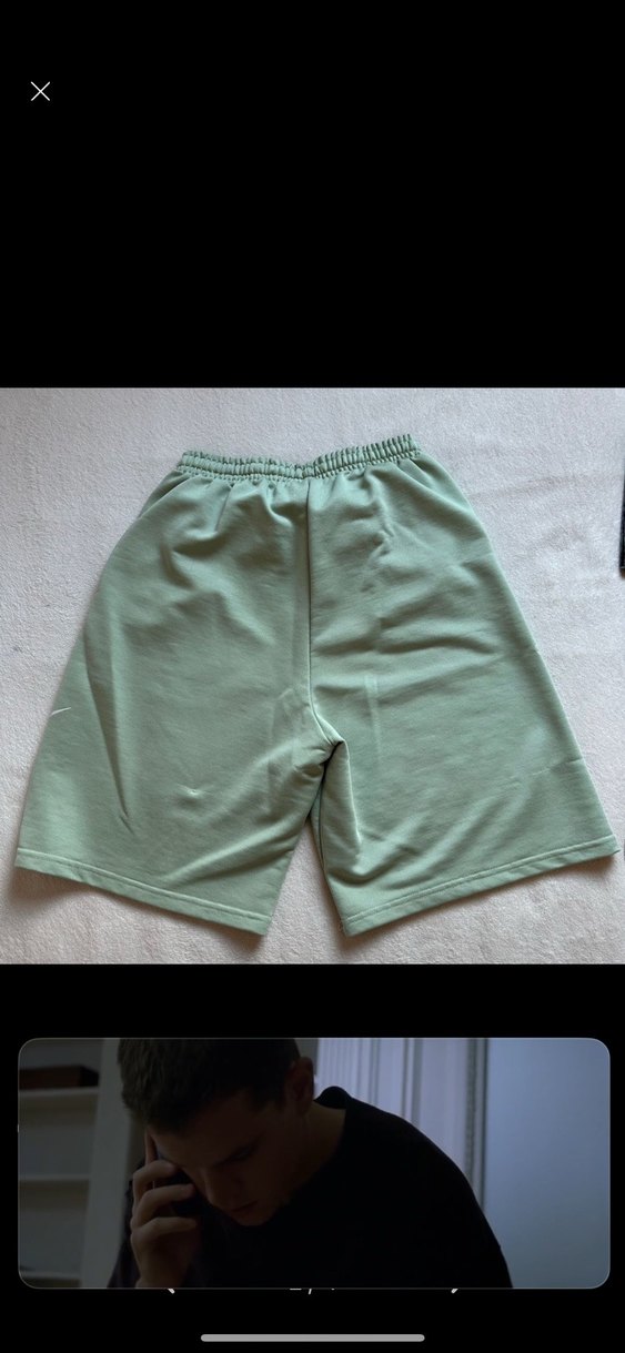 Yeşil Rahat Kesim Erkek Mini Şort - Görsel 3