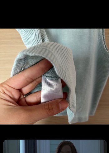 Trendyol & Milla Mavi Denim Baskılı Kadın Atlet
