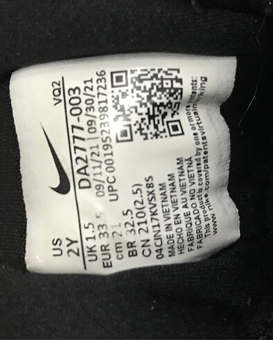 33 Beden siyah Renk Nike 33