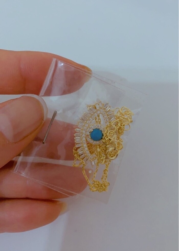 Gümüş göz kolye - Görsel 2