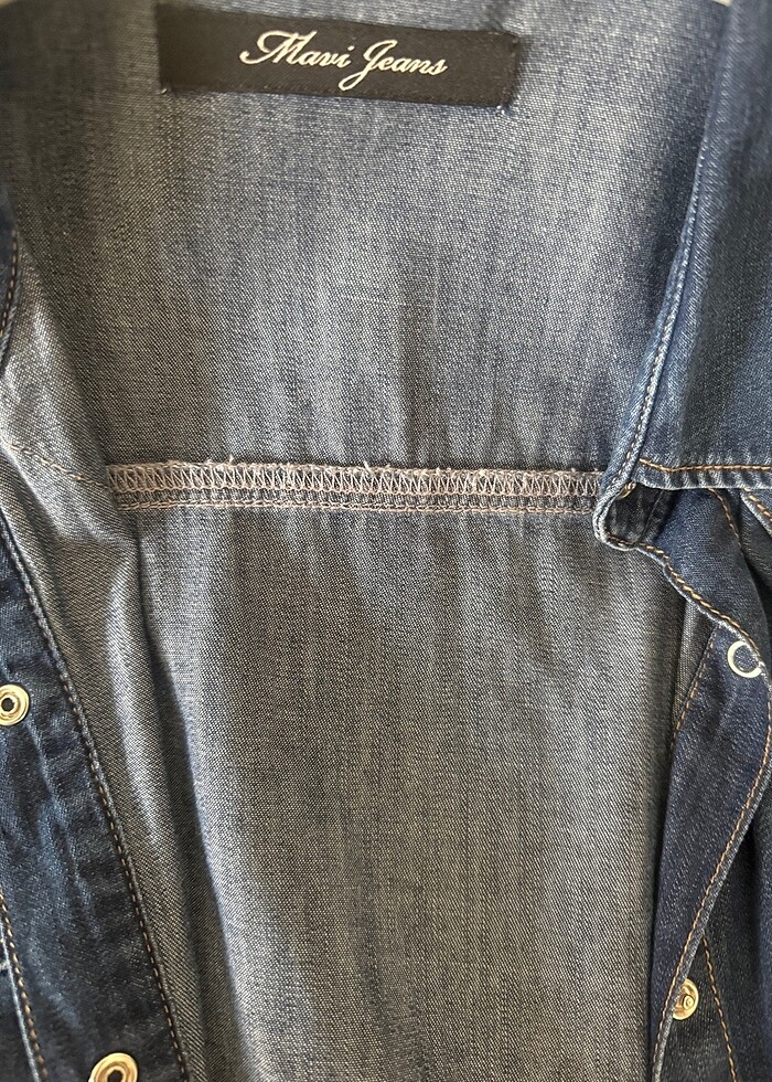 Mavi jean gömlek - Görsel 2