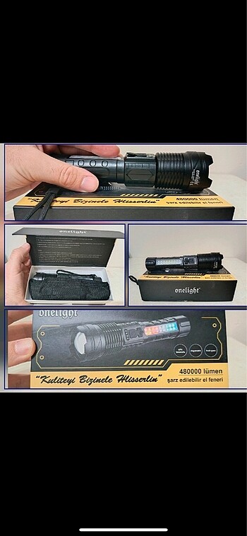 Beden ONELİGHT ZOOMLU ÇAKARLI DAHİLİ PİLLİ EL FENERİ