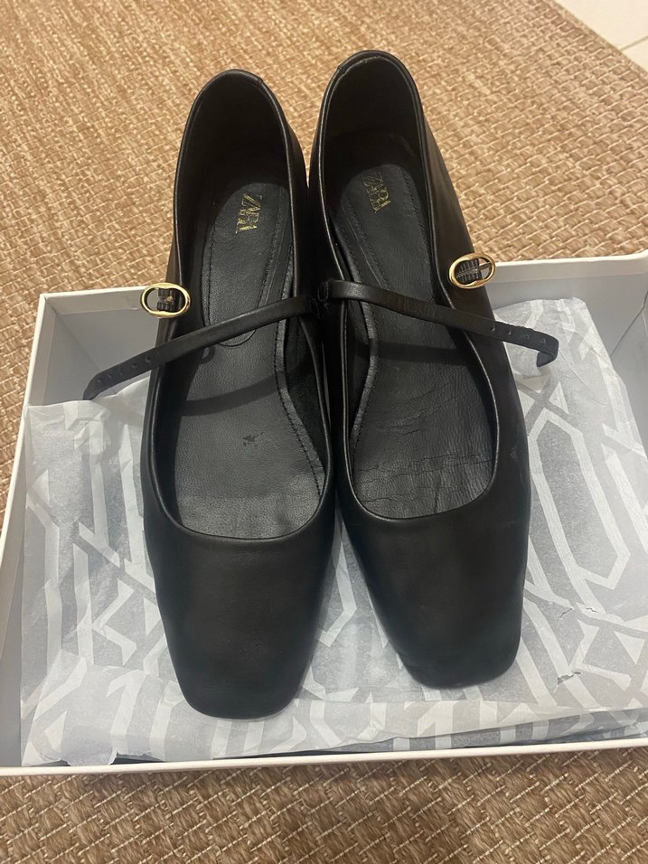 Siyah Tokalı Kadın Deri Babet Ayakkabı - Görsel 2