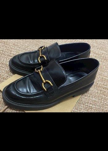 Siyah Klasik Kadın Tokalı Loafer - Görsel 3