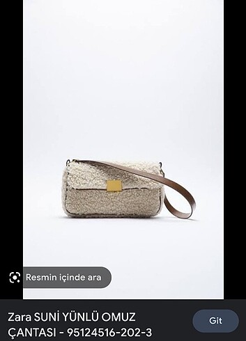 Zara peluş çanta 