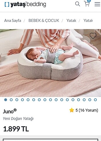 Bebek yatağı, reflü yatağı, yataş juno