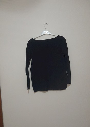 Siyah Rahat Kesim Kadın Sweatshirt - Görsel 2