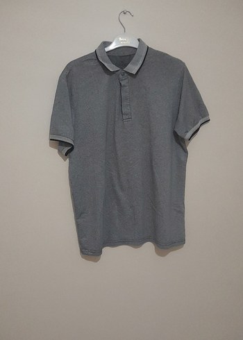 Gri Kısa Kollu Erkek Polo Tişört - Görsel 2