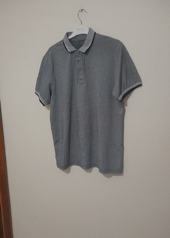 Gri Kısa Kollu Erkek Polo Tişört - Görsel 4