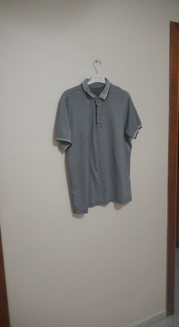 Gri Kısa Kollu Erkek Polo Tişört - Görsel 3