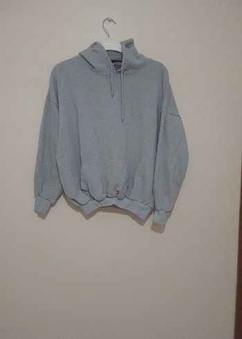 Gri Kadın Kapüşonlu Sweatshirt - Görsel 2