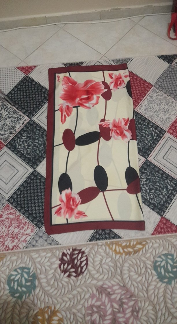 Kadın Çok Renkli Desenli Şal - Görsel 2