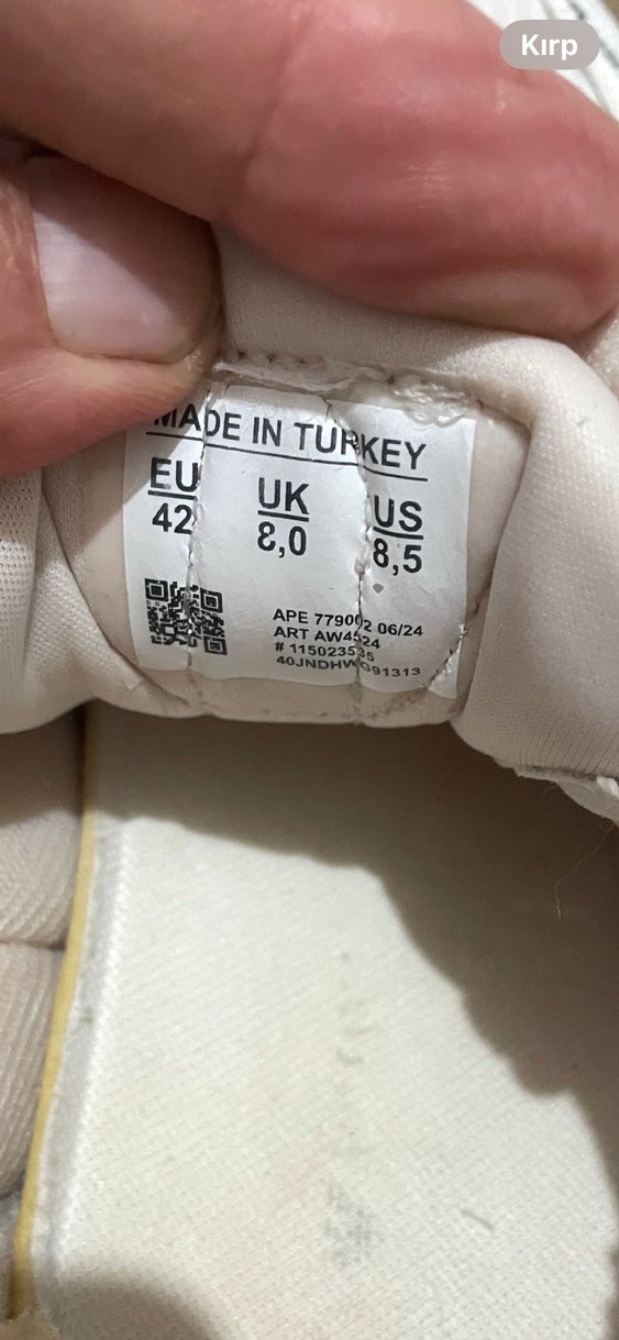 EA7 Beyaz Erkek Spor Ayakkabı 42 numara normal ayakkabı - Görsel 5