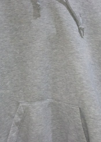 Gri Kadın Kapüşonlu Sweatshirt - Görsel 2