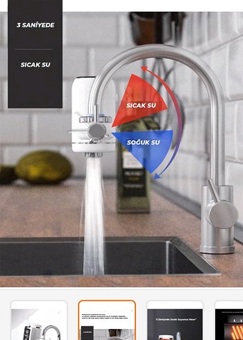 Su ısıtıcı elektirikli Musluk Üstü Sıcak Soğuk Su Arıtıcı - Görsel 5