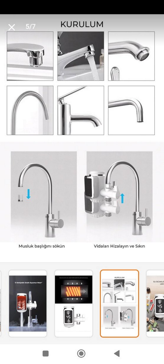 Su ısıtıcı elektirikli Musluk Üstü Sıcak Soğuk Su Arıtıcı - Görsel 4