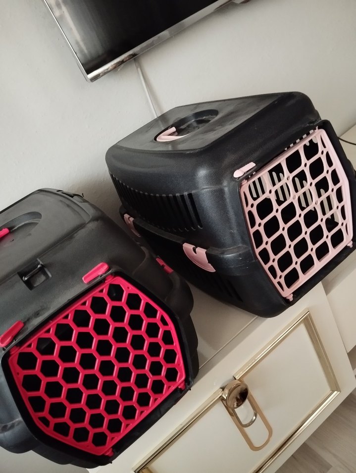 Pembe Detaylı kedi taşıma kabi - Görsel 3