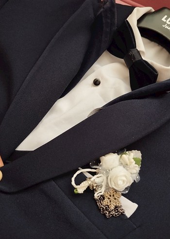 Erkek Siyah Klasik Düğmeli Ceket takım elbise 12.13 yaş - Görsel 2