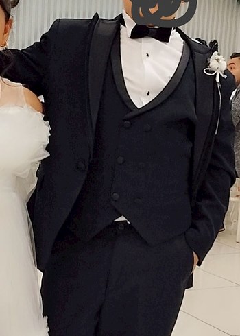 Erkek Siyah Klasik Düğmeli Ceket takım elbise 12.13 yaş - Görsel 4