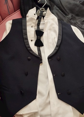 Erkek Siyah Klasik Düğmeli Ceket takım elbise 12.13 yaş - Görsel 6