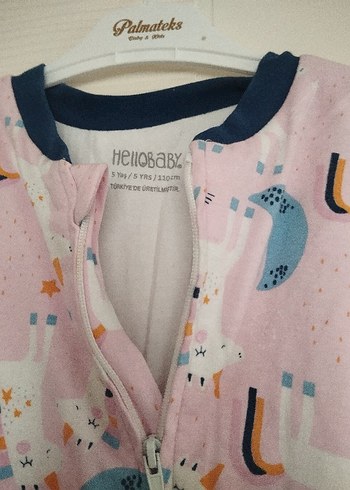 Kız Çocuk Pembe Fermuarlı Polar Tulum 5 yaş - Görsel 2