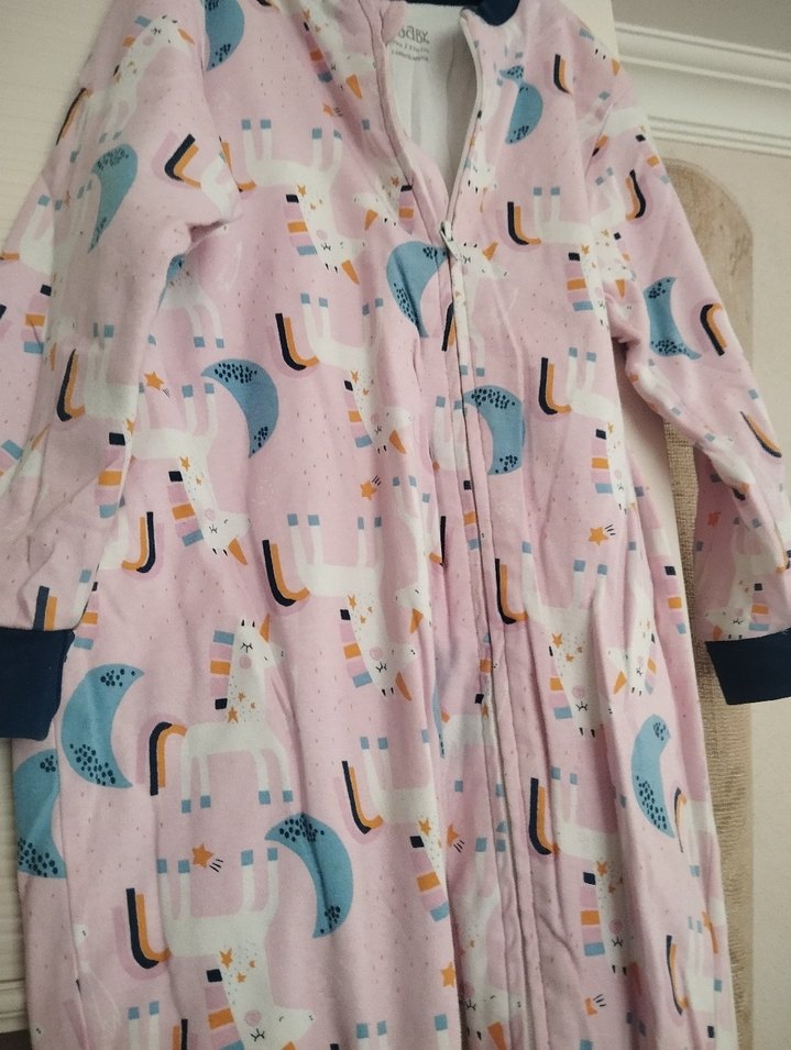 Kız Çocuk Pembe Fermuarlı Polar Tulum 5 yaş - Görsel 3