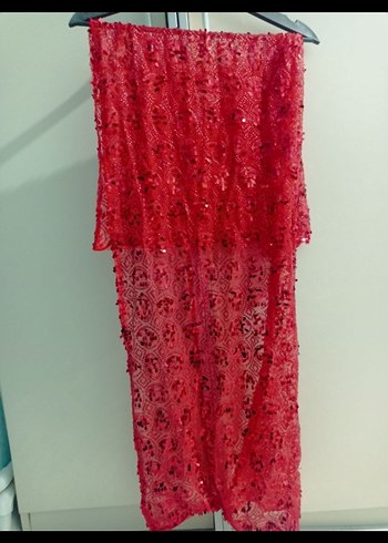 Bordo Uzun Kollu Nakışlı kına bindalligi - Görsel 3