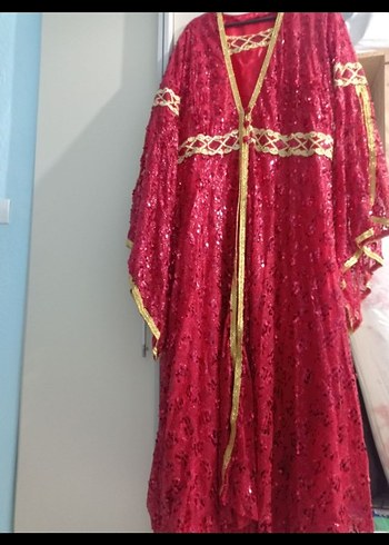 Bordo Uzun Kollu Nakışlı kına bindalligi - Görsel 2