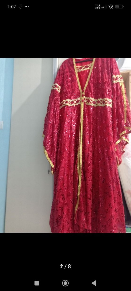 Bordo Uzun Kollu Nakışlı kına bindalligi - Görsel 2