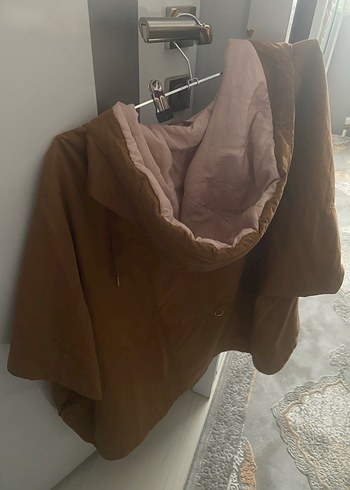 Kahverengi Süet Kısa Kollu Hamile Ceketi - Görsel 2