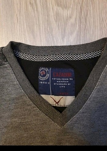 Gri cazador Erkek Bisiklet Yaka Sweatshirt - Görsel 3