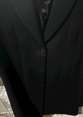Kadın Uzun Kesim Düğmeli Blazer Ceket