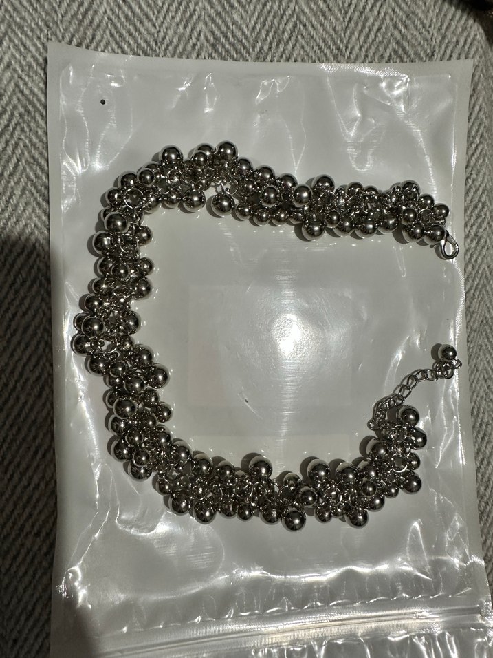 Gri Zincir Detaylı Midi Kadın Kolye - Görsel 2